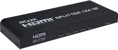 Obrázok produktu pre PremiumCord HDMI splitter 1-4 portov kovový s napájacím adaptérom, 3D, FULL HD
