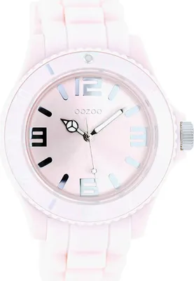 Produktbild von Oozoo Armbanduhr rosa Silikon Vintage Series Damen-Herren Analog-Quarzuhr UOC4175A