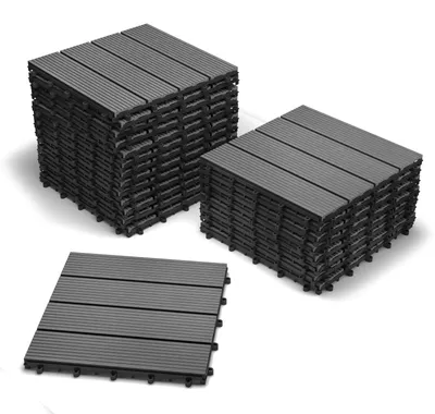 Produktbild von Terrassenfliesen WPC anthrazit 2 m ² Stecksystem 22 Stück Roma