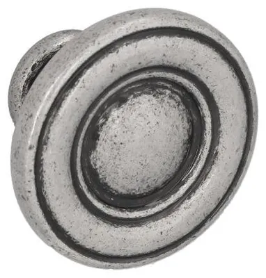 Productafbeelding van Knop voor meubels, gemaakt van zamac. Diameter: 35 mm. Afwerking: gepolijerd, zilverkleurig