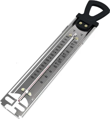 Produktbild von Edelstahl-Zuckerthermometer – Für Marmelade, Sirup, Frittieren & Gebäck, präzise Messung