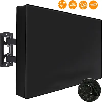 Produktbild von Outdoor TV Abdeckung Wetterfest Universal, 60"-65" TV Schutzhülle Fernseher Bildschirmschutz UV-beständig Reißfest 600D Oxford 147x93x12.7cm