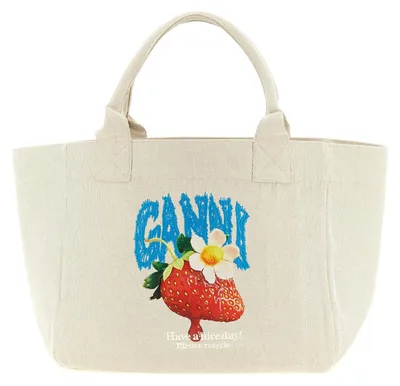 Produktbild von Ganni Tragetasche aus Baumwolle in Beige C2080012ZXV