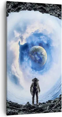 Produktbild von Bild auf Leinwand - Leinwandbild - Kosmos Planet - 55x100cm - Wand Bild - Wanddeko - Wandbilder - Leinwanddruck - Bilder - Kunstdruck - Wanddekoration - Leinwand bilder - Wandkunst - PA55x100-4025