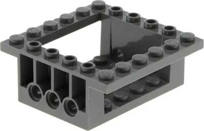 Produktbild von 1x Lego Technic Platte 6x6x2 neu-dunkel grau doppel Rahmen 4209726 47507
