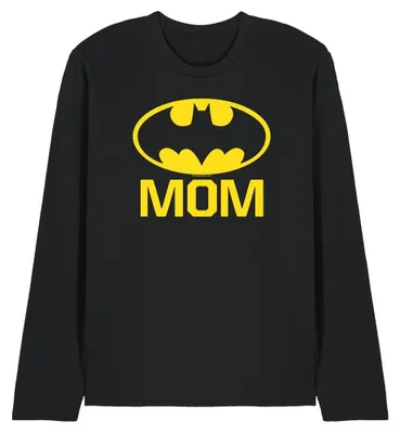 Image de T-shirt Batman - "Maman" - Unie, manches longues, pour hommes et femmes, modèle TV41254 (XL) (Noir)