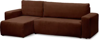 Produktbild von Ecksofa mit Schlaffunktion 3-Sitzer - Stoff POSO 39 Karamell