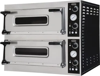 Image de Four à pizza Combisteel avec 2 plaques chauffantes de 3 x 6 pouces et 2 fours à pizza de 6 pouces de diamètre 360 mm, 400 V