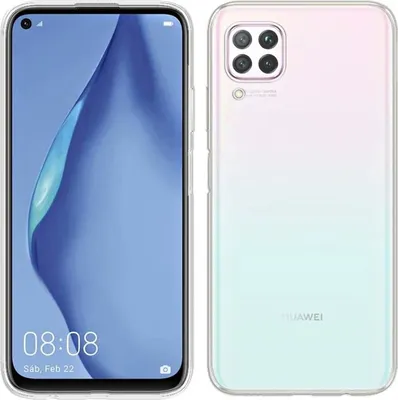 Produktbild von Silikon Hülle Basic für Huawei P40 Lite Case TPU Soft Handy Cover Schutz Transparent