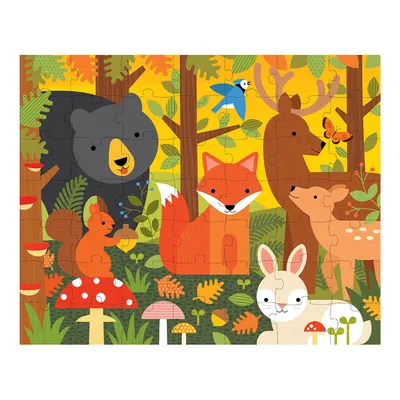 Immagine prodotto di Petit Collage Puzzle 2in1 animali della foresta