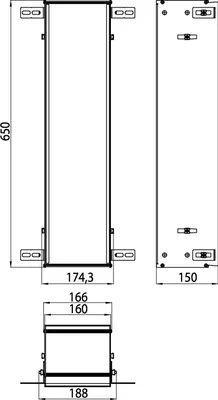 Produktbild von EMCO Emco Einbaurahmen ASIS 150 für UP-Modul mit 654mm Höhe