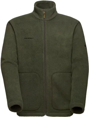 Falera ML Jacket Men von Mammut; grüne Midlayer-Jacke für Herren mit Reißverschluss und zwei Taschen.