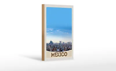 Produktbild von Holzschild Reise 12x18 cm Aussicht auf Mexiko Amerika USA Urlaub