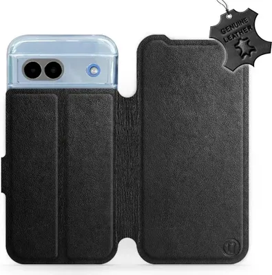 Produktbild von Echtleder Handyhülle für Google Pixel 8a, Mobiwear Leather, Schwarz