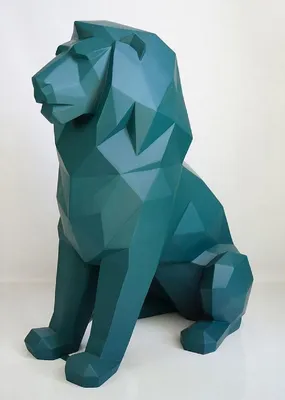 Image de Casa Padrino XXL Sculpture Déco Lion Vert H. 135 cm - Figure décorative abstraite de jardin