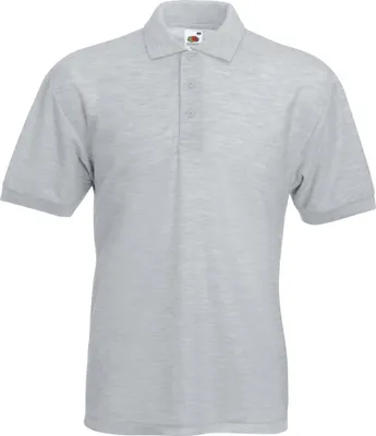 Image de Polo Piqué Fruit Of The Loom 65/35 Herren, Kurzarm BC388 (M) (Hellgrau)