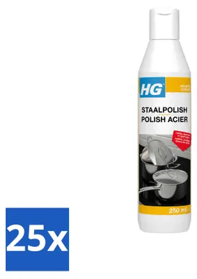 Produktbild von 25 x HG Staalpolish - Edelstahl-Pflegemittel - 250 ml - Vorteilspackung - 25 Stücke