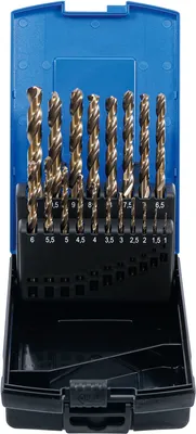 Immagine prodotto di BGS Set di punte Twist HSS-G M35 in acciaio al cobalto 1 - 10 mm 19 pezzi - 9297