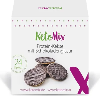 Produktbild von KetoMix Protein-Kekse mit Schokoladenüberzug | 24 Kekse, 264 g