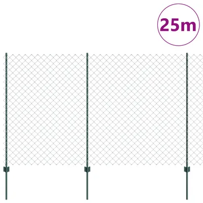 Obrázok produktu pre vidaXL reťazový plot so stĺpikmi 25 x 1,6 m (Š x V)