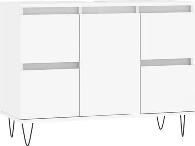 Produktbild von vidaXL Badschrank Weiß 80x33x60 cm Holzwerkstoff
