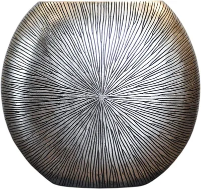 Immagine prodotto di Vaso da terra ATENA in fibra di vetro, argento solido, 55x50 cm