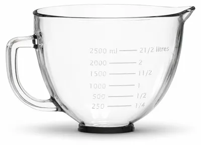 Produktbild von Glasrührschüssel 4,3, 4,7/4,8 Liter mit Griff, Ausgießer und Messlinien