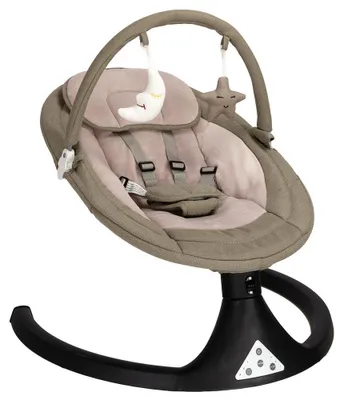 Produktbild von Novi Swing Premium Wippstuhl – Elektrisch Schaukeln, 5 Schwinggeschwindigkeiten, 12 Melodien, Timer & 5-Punkt Sicherheitsgurt in Timeless Taupe/Beige