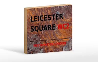 Produktbild von Holzschild London 18x12cm Westminster Leicester Square WC2