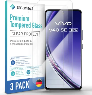 Produktbild von 3x Schutzglas Panzerfolie Klar für Vivo V40 SE 5G Displayschutz Hartglas Glas