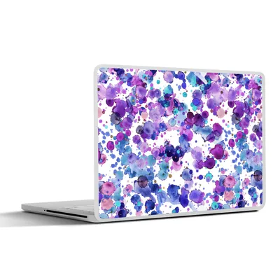 Produktbild von MuchoWow® Laptop Aufkleber Sticker Cover Aquarell - Muster - Lila 40x30 cm - Laptop Dekoration - Selbstklebend