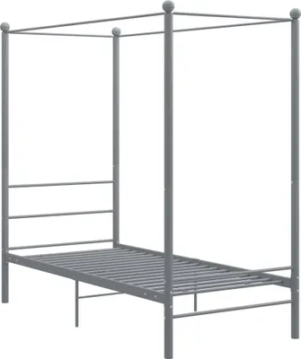 Produktbild von vidaXL Himmelbett Grau Metall 90x200 cm