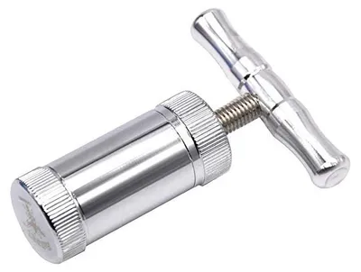 Produktbild von 3,5-Zoll T-förmige Pollenpresse, robuster und langlebiger Kräuterzylinder aus Metall.