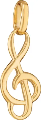 Produktbild von Notenschlüssel Kettenanhänger 750 18 Karat Gelbgold Violinschlüssel Musik 4923