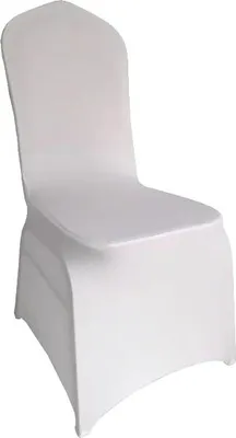Obrázok produktu pre Poťah na stoličku, elastický polyester, svadobná dekorácia, biely, 50 ks poťah na stoličku