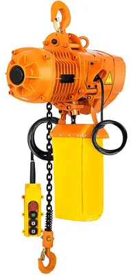 Productafbeelding van VEVOR Elektrische kettingtakel, draagvermogen 2200 lbs, hefhoogte 13 ft, snelheid 11 ft/min, 230 V, eenfasige brugkraan met G80-ketting, 10,8 ft bedieningskabel