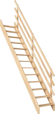 Produktbild von Dolle Raumspartreppe Burgau bis 289cm Geschosshöhe in Buche Leimholz inklusive Geländer