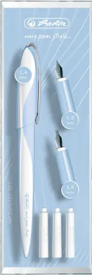 Produktbild von Herlitz Kalligraphie-Set my.pen Nicewriter "Light Blue" weiß hellblau