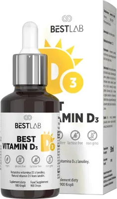 Produktbild von BESTLAB Best Vitamin D3 (Vitamin D3, Unterstützung des Immunsystems, gesunde Zähne und Knochen) 900 Tropfen