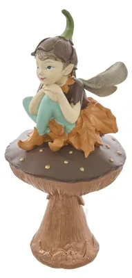 Produktbild von Feenfigur aus Kunstharz auf einem Pilz, H. 20 cm