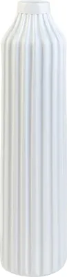 Produktbild von VIVANNO Bodenvase Fiberglas VERTO Säule, Wellenweiß matt mit Muster - 20x80 cm