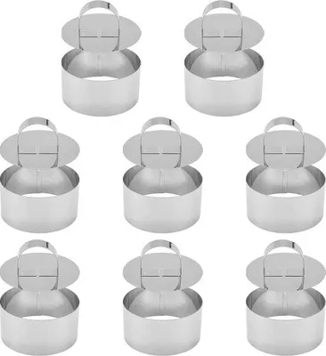 Produktbild von Famanu Kookringenset 8-teilig, aus Edelstahl - für Mousse und Desserts