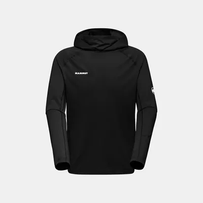 Schwarzer Langarm-Hoody für Herren von Mammut; Modell Selun FL; mit Kapuze und langen Ärmeln.