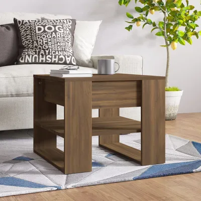 Obrázok produktu pre Maison Exclusive - Konferenčný stolík hnedý dubový vzhľad 55,5x55x45 cm drevený materiál
