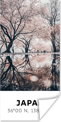 Produktbild von MuchoWow® Poster Japan - Sakura - Frühling - Rosa 75x150 cm - Dekoration für die Wände