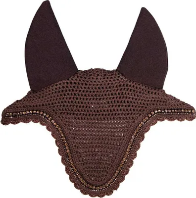 Image de Kentucky Horsewear Bonnet Mouche Long Stone & Pearl Soundless Bonnet Mouche Marron