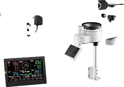 Image de Station météo, surveillance 7-en-1, alimentation solaire, alimentation assistée par énergie solaire
