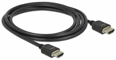 Image de Delock Ultra High Speed - HDMI-Kabel - HDMI männlich zu HDMI männlich - 2 m - Dreifachisolierung - Schwarz - Dolby DTS-HD Master Audio-Unterstützung, Dolby TrueHD-Unterstützung, unterstützt 21:9 Kinoformat, unterstützt 8K UHD (7680 x 4320)