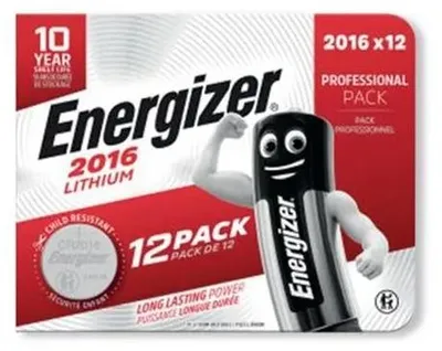 Obrázok produktu pre Energizer Knopfzelle CR2016 12er Blister