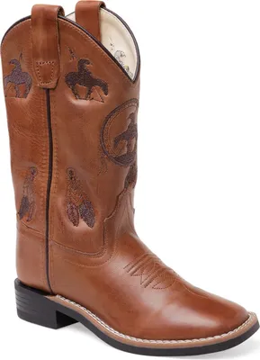 Produktbild von %%Old West Kinder/Damen Westernreitstiefel, Westernstiefel, Braun, Größe:29